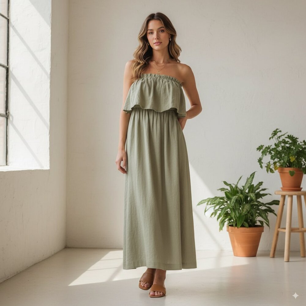 NWT Sovere Allegra Sleeveless Maxi Dress in Mint Green